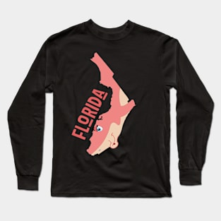 Florida (a funny map) Long Sleeve T-Shirt